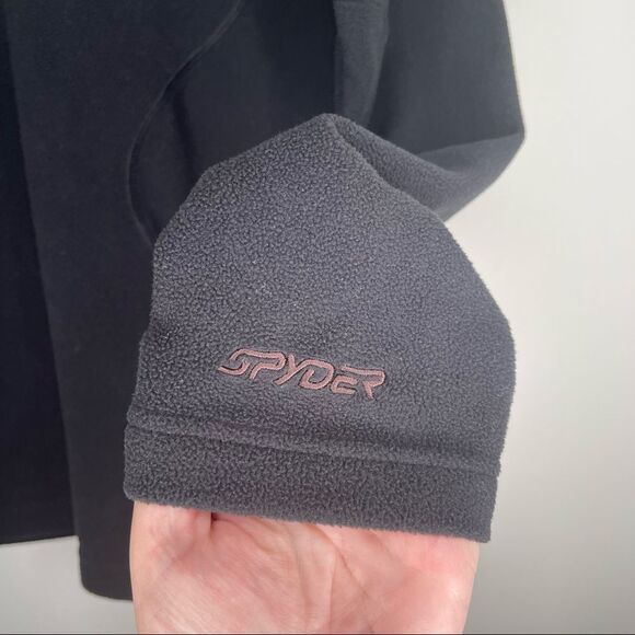 Spyder Women’s Pull Over Top Black Mock Neck Fleece Size 12 - Picture 5 of 10